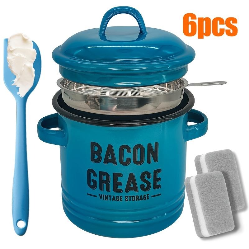 Bacon Grease Container with Strainer