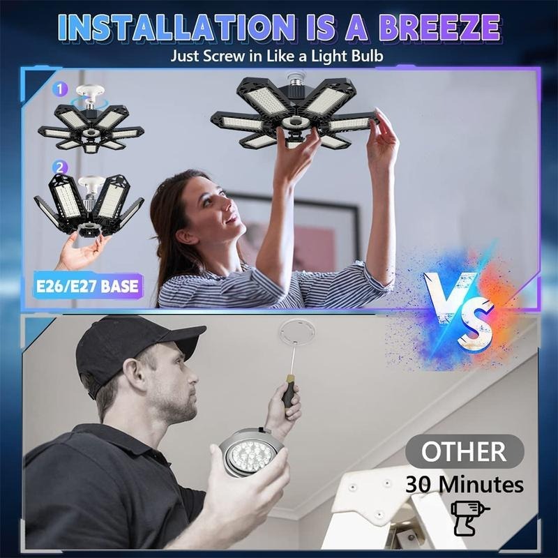 Foldable LED Garage Light