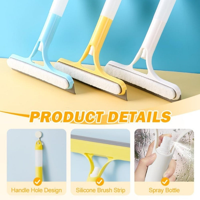 Spray-Scrub-Squeegee All-in-One Glass Cleaner