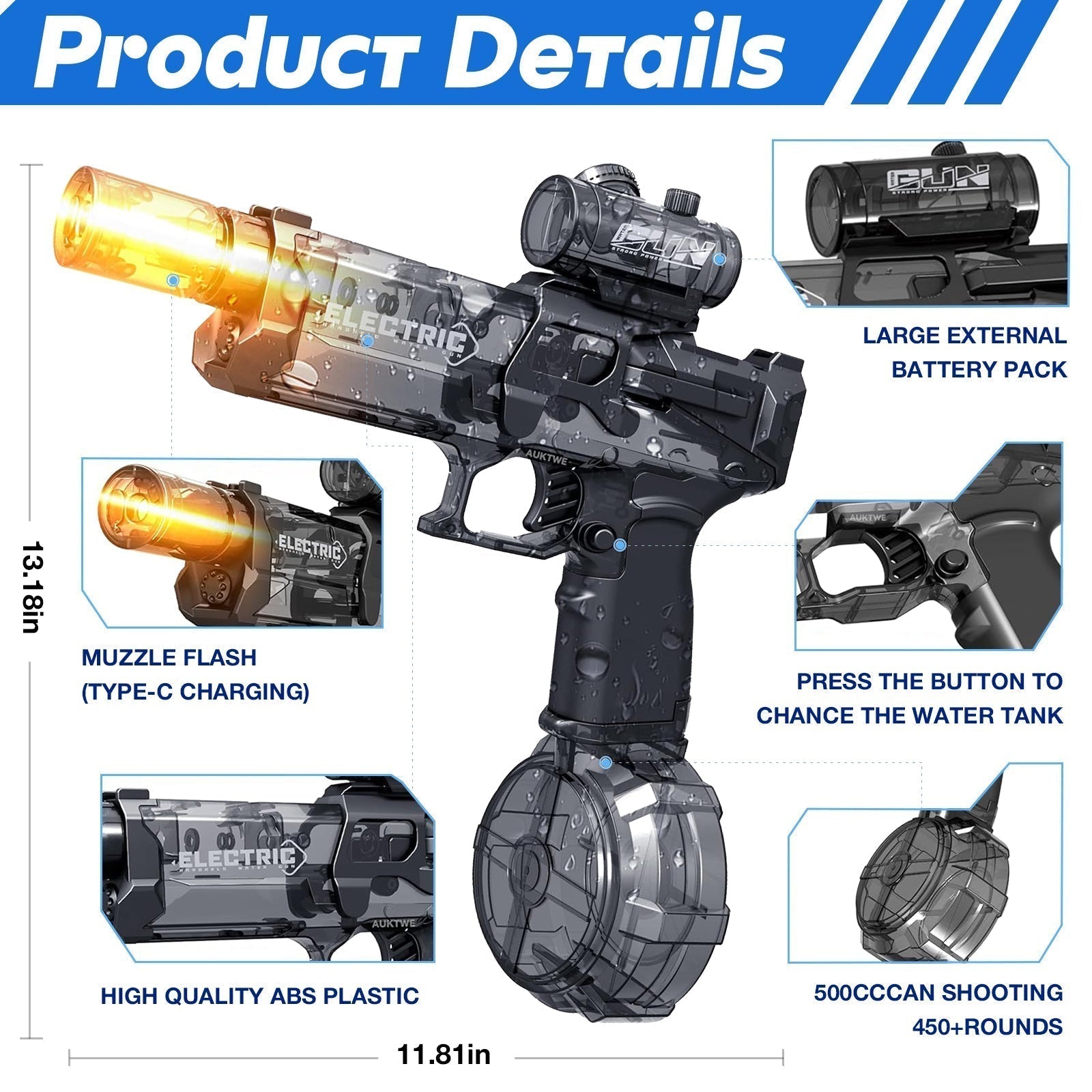 Battle Blaster Electric Water Gun