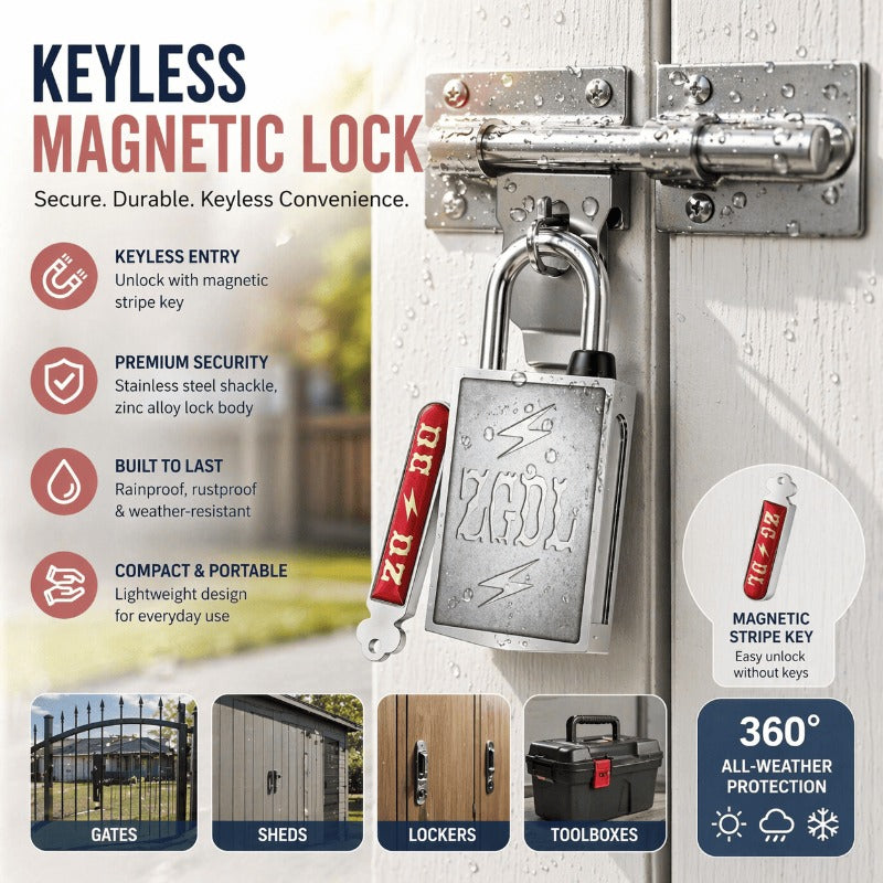 No Keyhole Magnetic Padlock