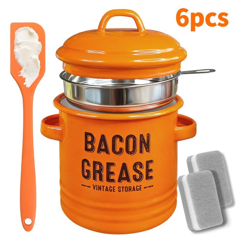 Bacon Grease Container with Strainer