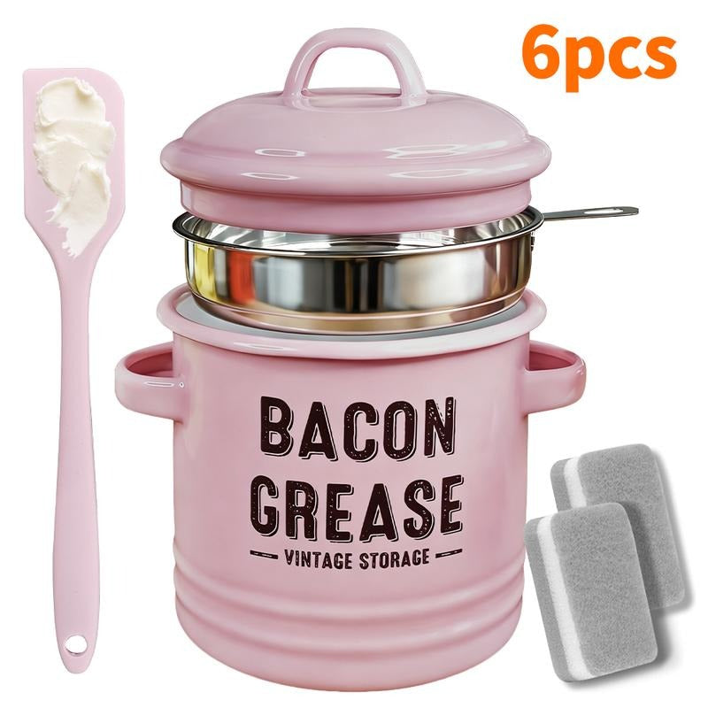 Bacon Grease Container with Strainer
