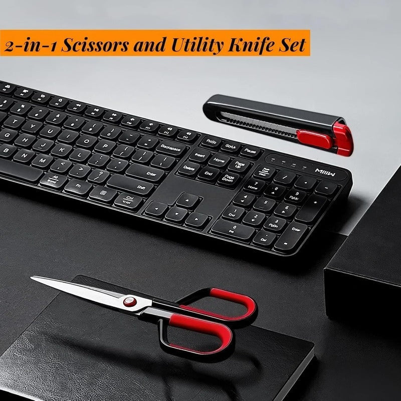 2-in-1 Scissors & Utility Knife Set