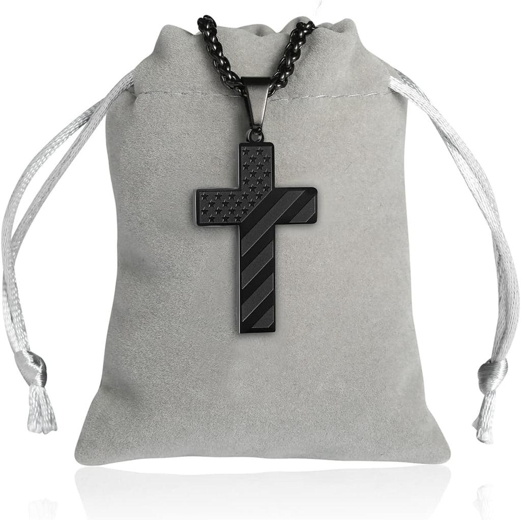 Cross Necklace for Men Stainless Steel