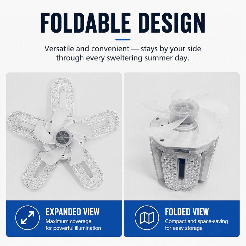 Foldable Crystal Fan Light