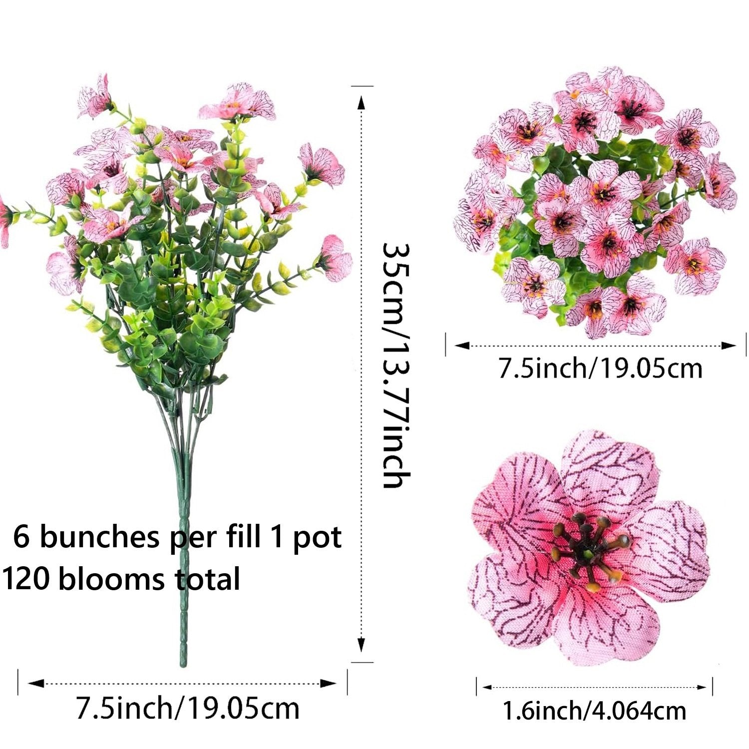 Upgraded High-grade  Material  Rainproof Lifelike Artificial Flowers With UV-Shield Coating