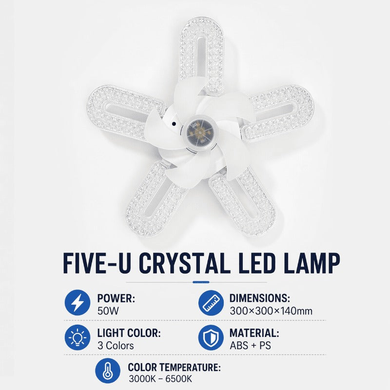 Foldable Crystal Fan Light