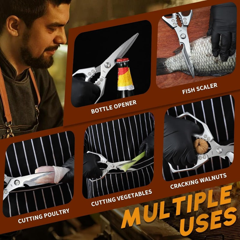 Steel 7-in-1 Multifunction Kitchen Shears