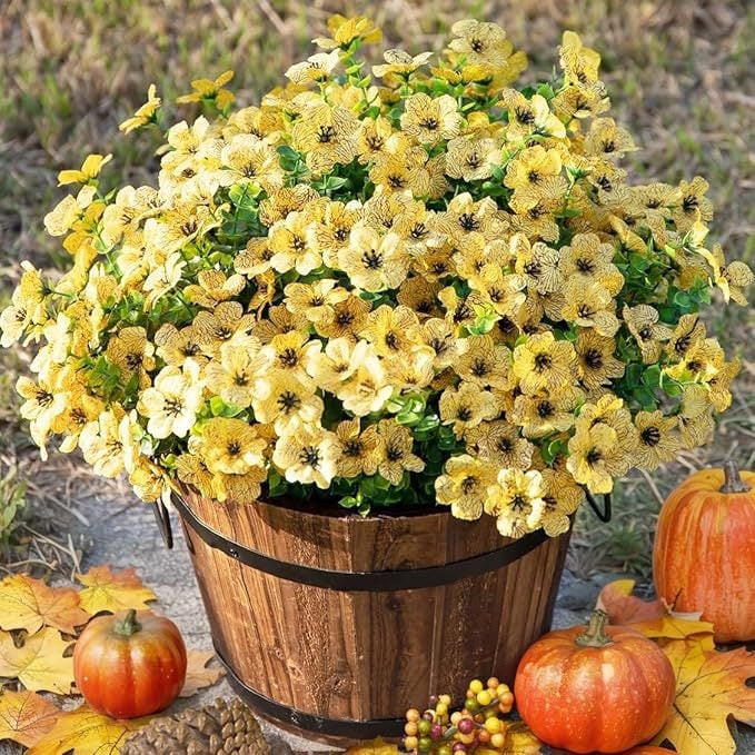 Upgraded High-grade  Material  Rainproof Lifelike Artificial Flowers With UV-Shield Coating