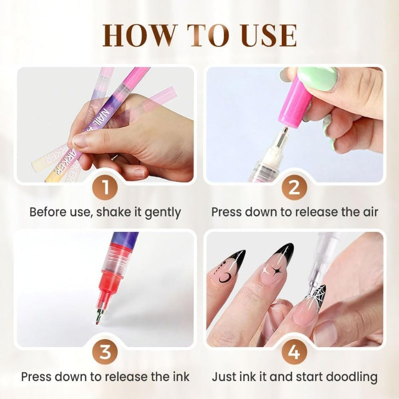 12 Colors Graffiti Dotting Painting Marker Pen Kit