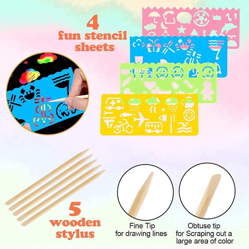 Rainbow Scratch Art Kit