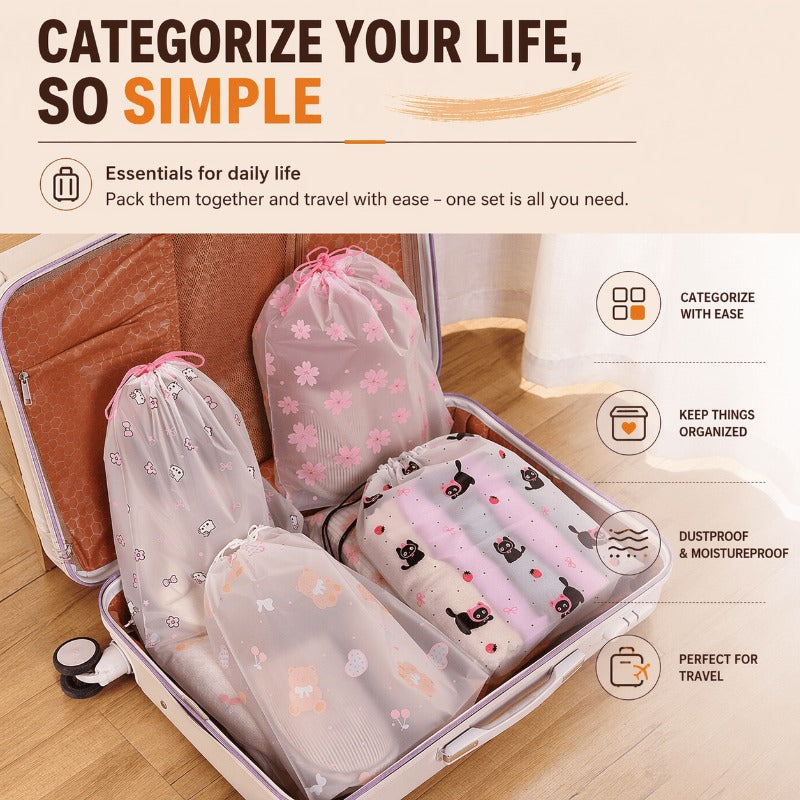 Waterproof Frosted Storage Pouches