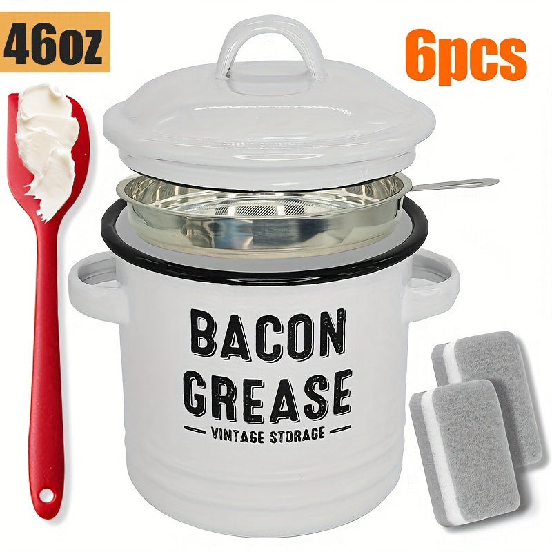 Bacon Grease Container with Strainer
