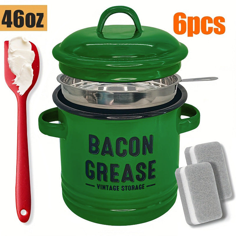 Bacon Grease Container with Strainer