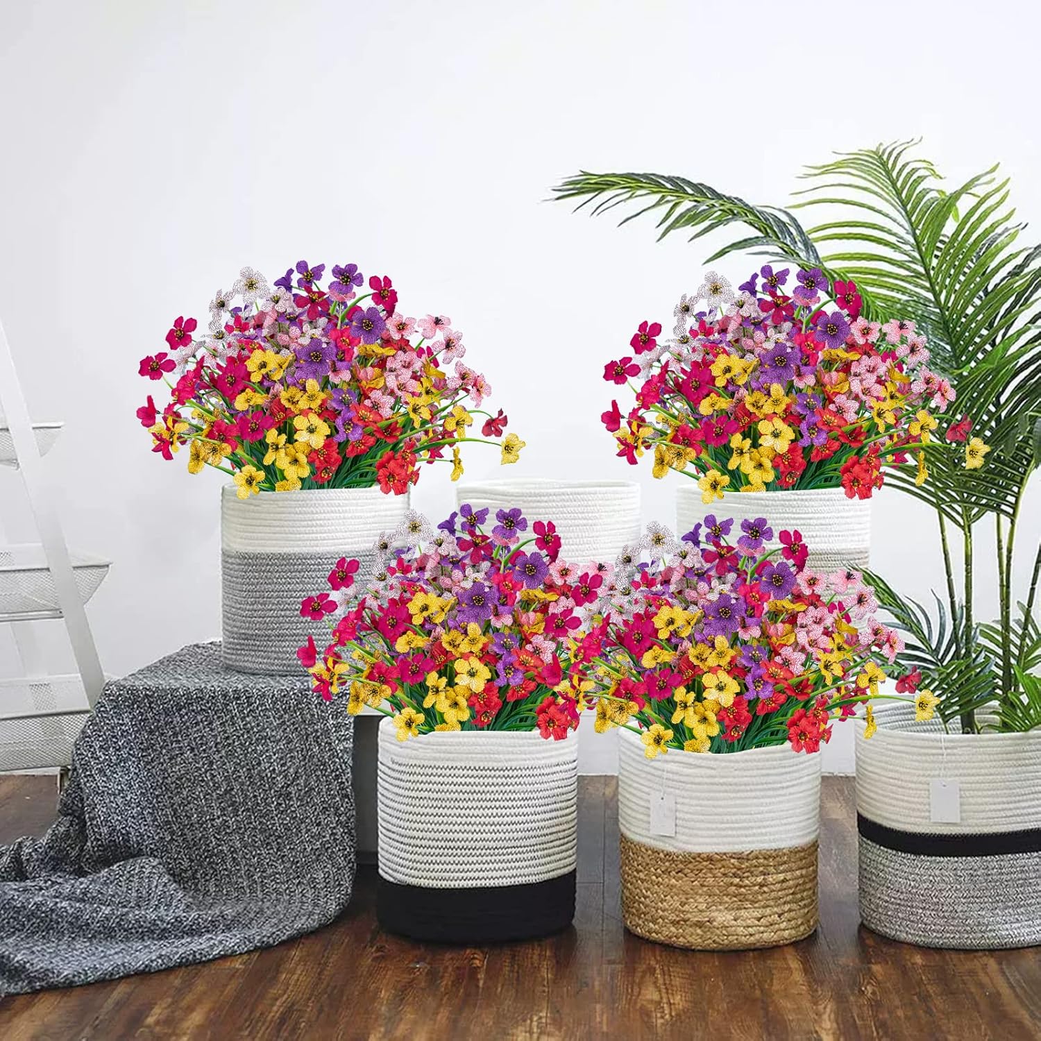 Upgraded High-grade  Material  Rainproof Lifelike Artificial Flowers With UV-Shield Coating