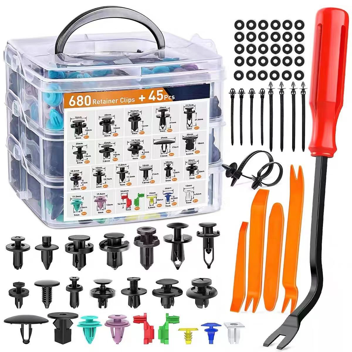 725Pcs Auto Body Fasteners Kit