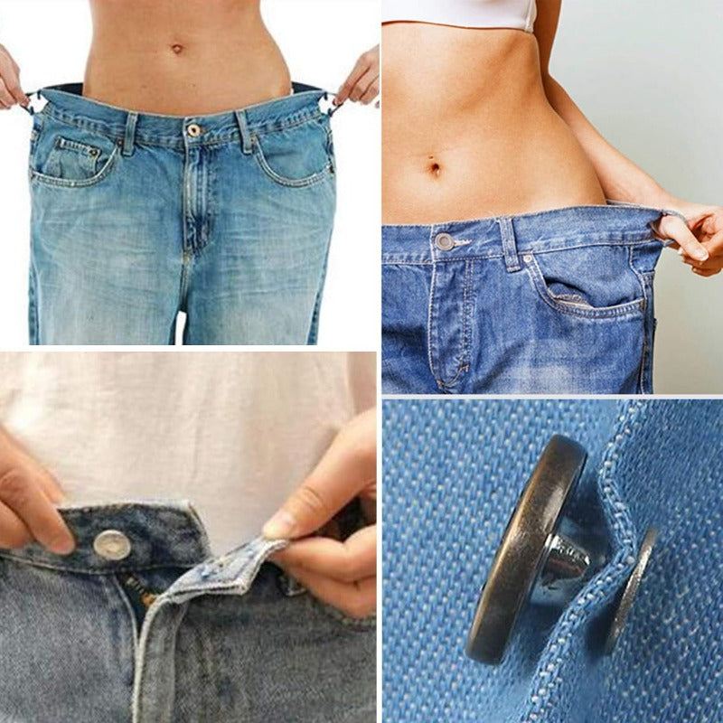 Adjustable No-Sew Jeans Button Kit (9 Pieces)