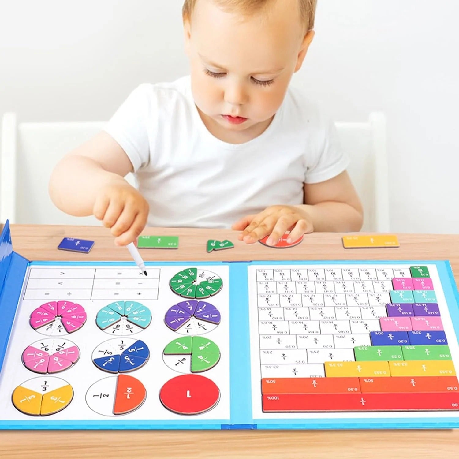 Magnetic Montessori Fraction Puzzle