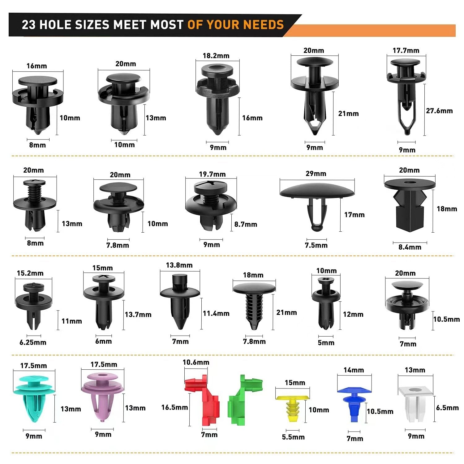 725Pcs Auto Body Fasteners Kit